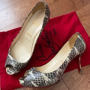 Authentic Christian Louboutin Python heels